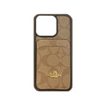 Coque iPhone classique avec porte-cartes Café -KB241416