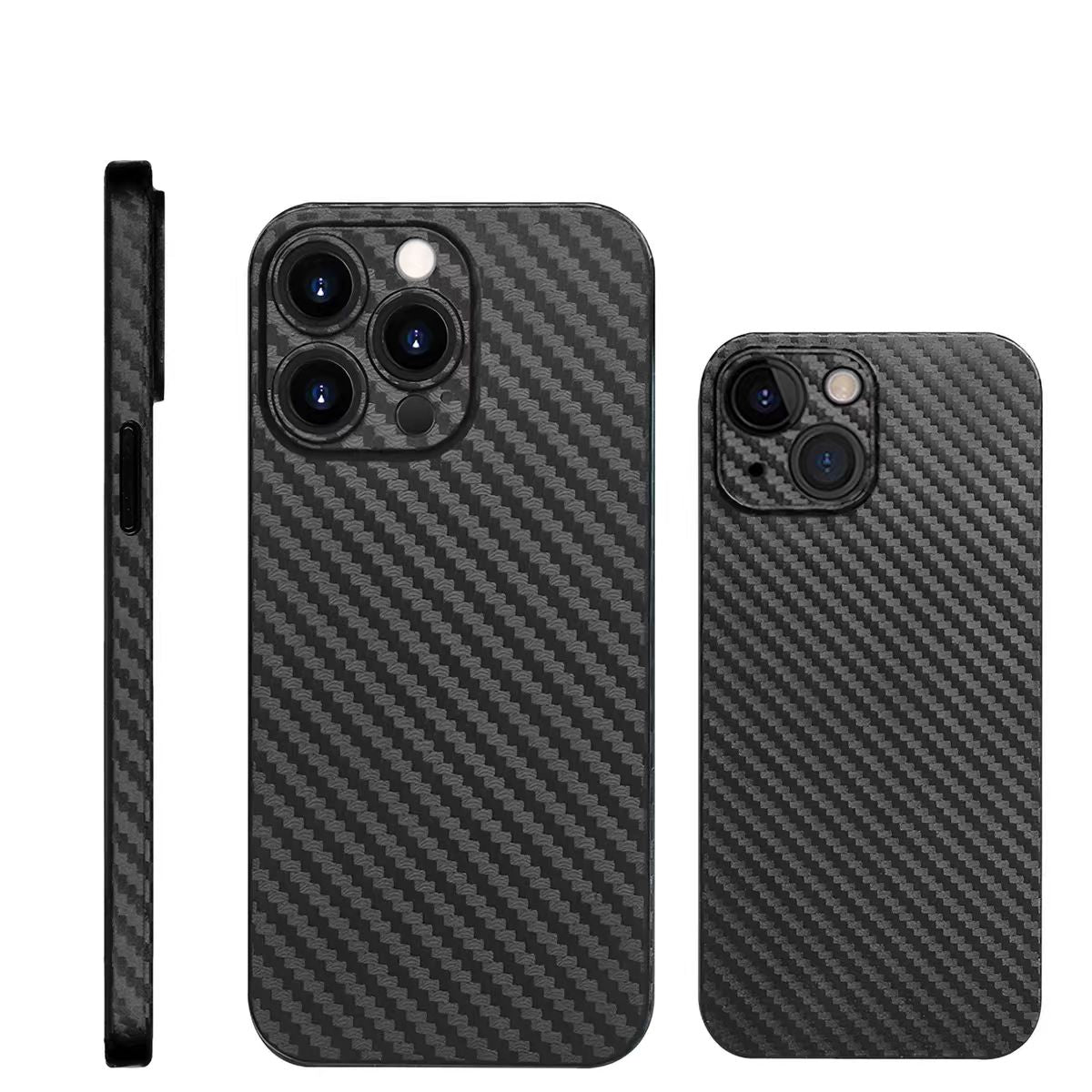 Coque de téléphone fine avec texture en fibre de carbone de qualité supérieure.