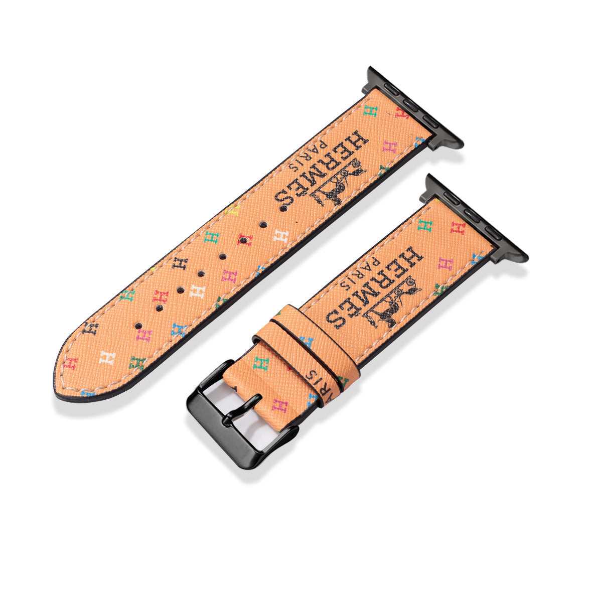 Læder Monogram Apple Watch Remme