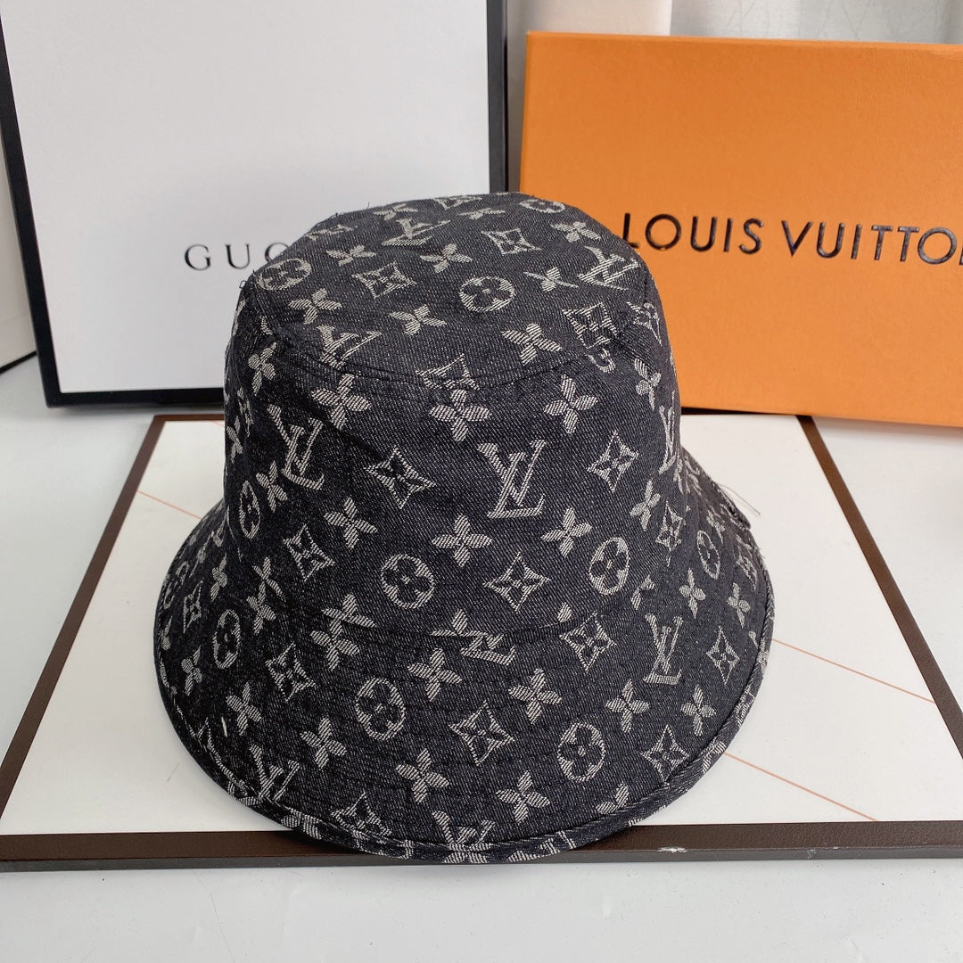 Luksus Monogram Denim Bucket Hat