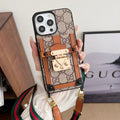 حقيبة بطاقات مميزة بسلسلة كلاسيكية لهاتف iPhone