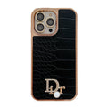 Θήκη iPhone με ροζ χρυσό λογότυπο Fashion Diamond