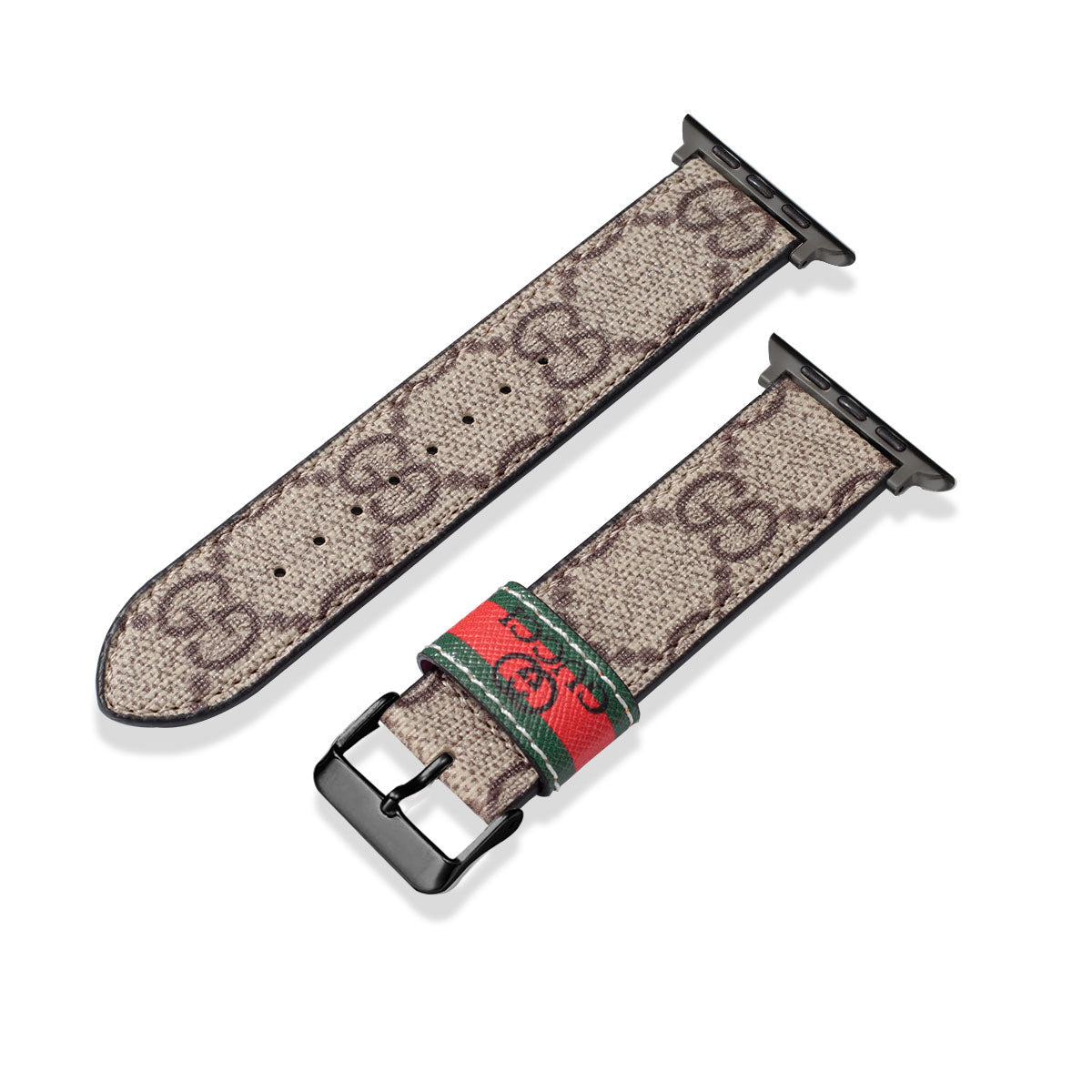 Læder Monogram Apple Watch Remme