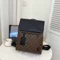 Luxury Monogram Flap Backpack, Commuter Laptop Bag