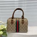 Designer Striped Rhinestone Pillow Bag, Daily Commuter Handbag