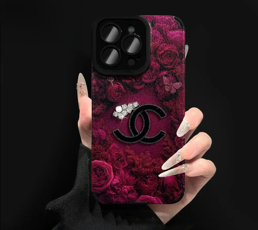 Luxury Velvet Rose Case για iPhone – Προστασία πλήρους φακού