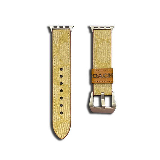 Læder Coach Apple Watch Band Coffee-YHK244221710