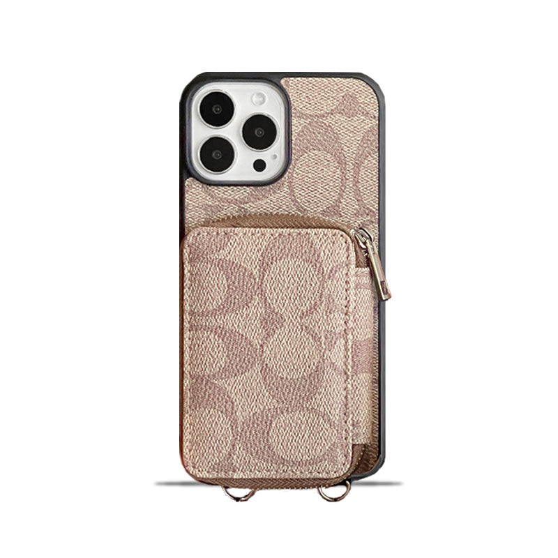 Klassisk iPhone-etui med tegnebog Kaffe-LQB241412