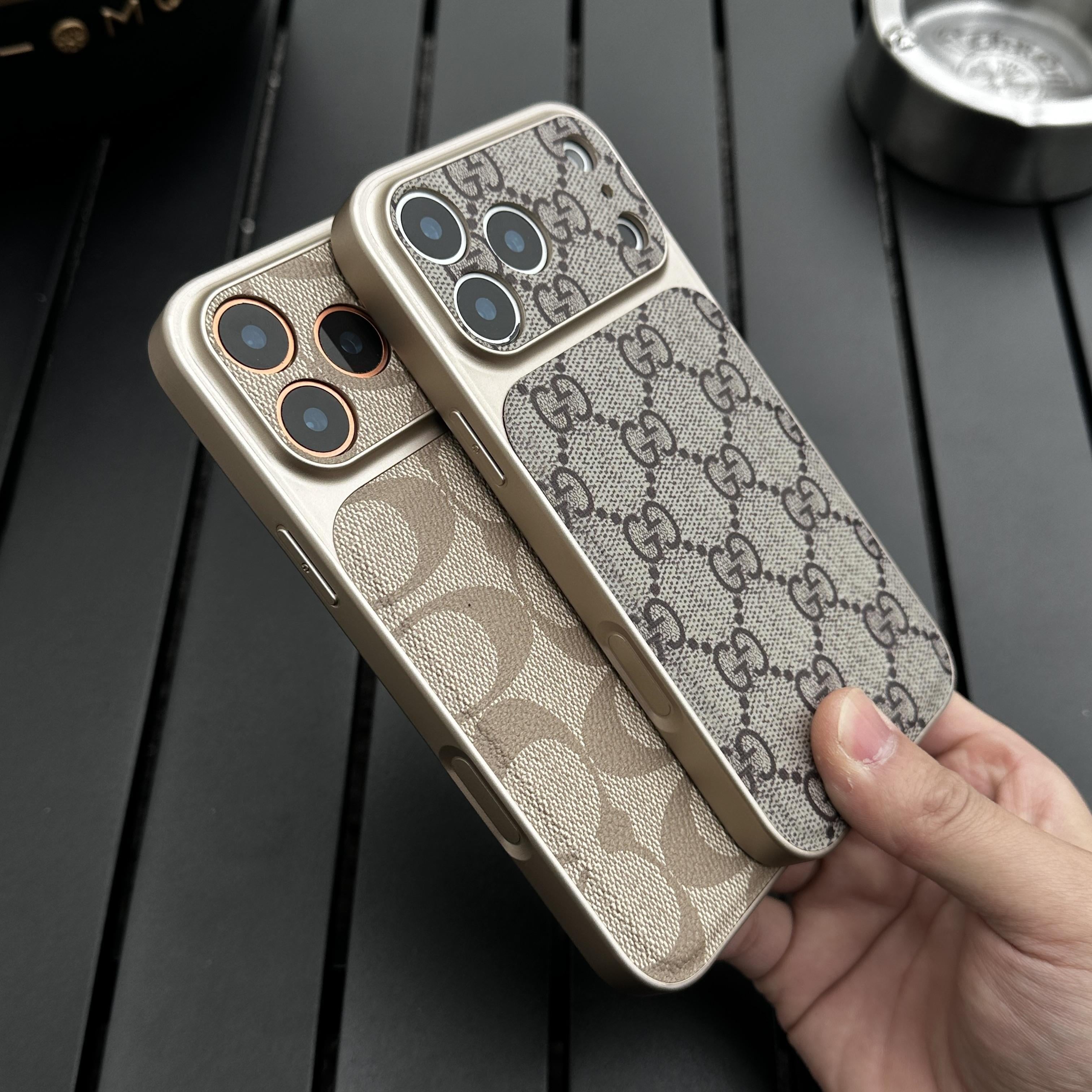 Luxury Pattern Leather Phone Case With Shockproof Edges