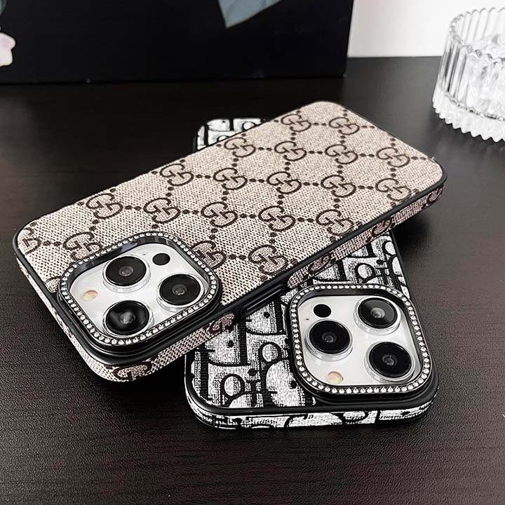 Luxe stoffen iPhone-hoesje met glitterrand