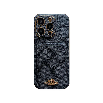 Classic iPhone Case With Card Holder Coffee -KB241651
