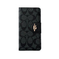 Classic iPhone Case Leather Flip Case with Card Holder Black