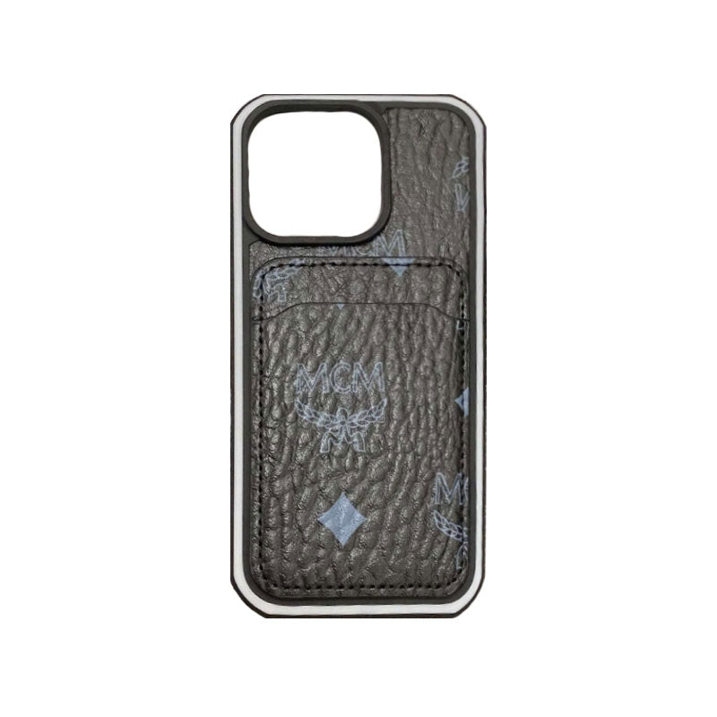 Étui pour iPhone MCM avec porte-cartes Jaune-MCK240603