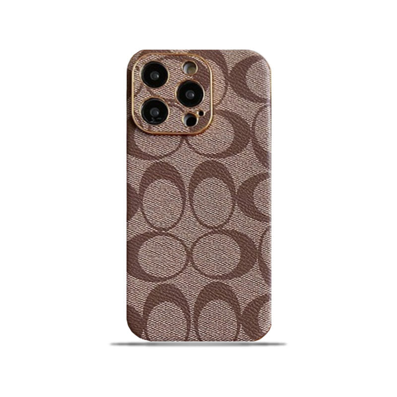 Classic iPhone Case Leather Light Brow -QBK240513