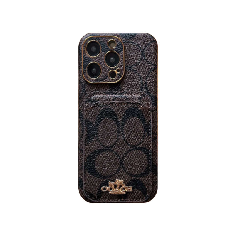 Classic iPhone Case With Card Holder Coffee -KB241651