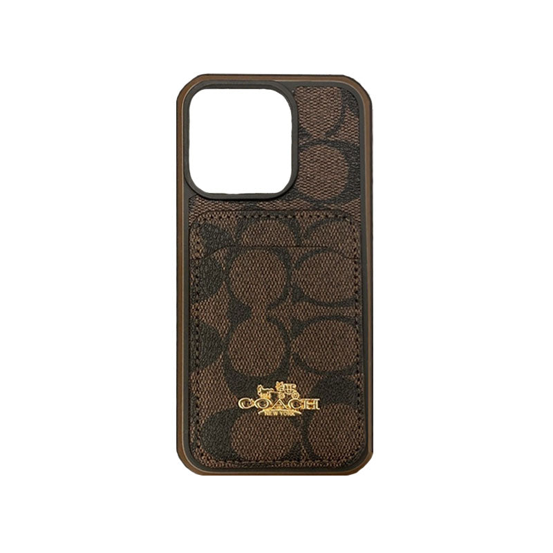 Classic iPhone Case With Card Holder Coffee -KB241416