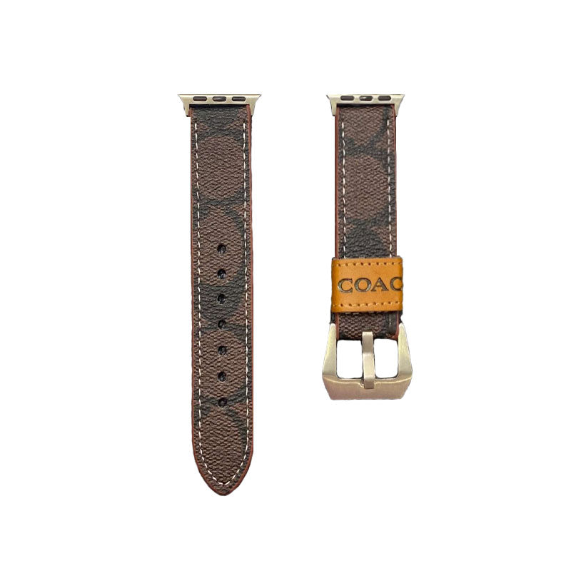 Bőr edzőszíj Apple Watch Band Sötétbarna-YHK244221710