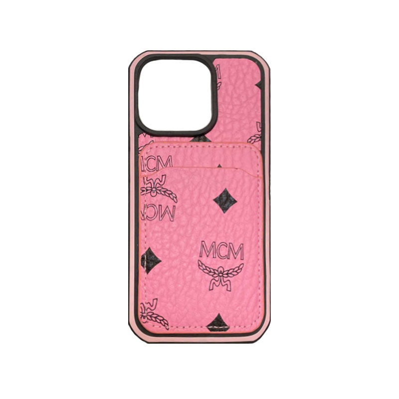 Étui pour iPhone MCM avec porte-cartes Jaune-MCK240603
