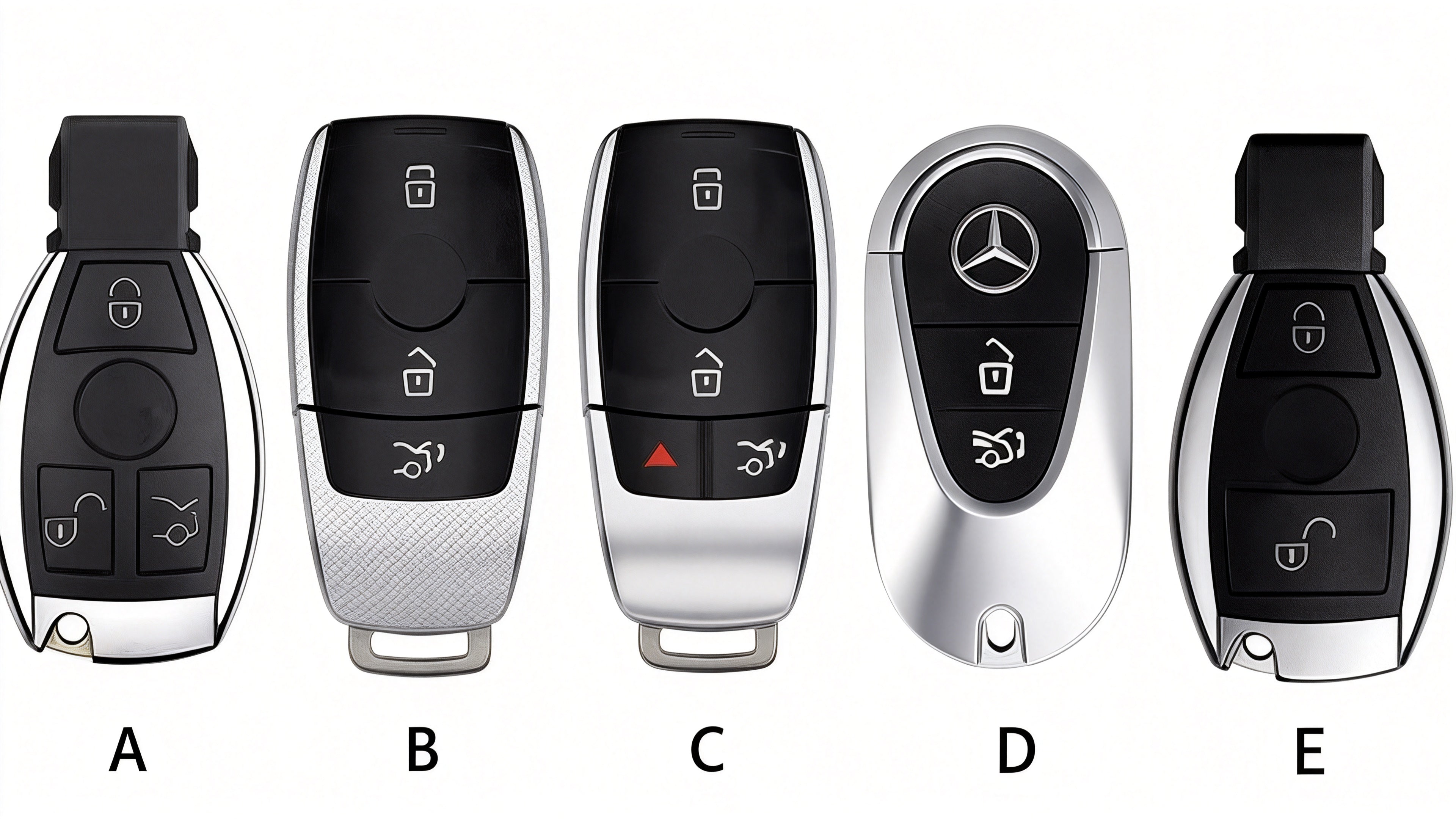 Top Grain Leather Mercedes Key Case