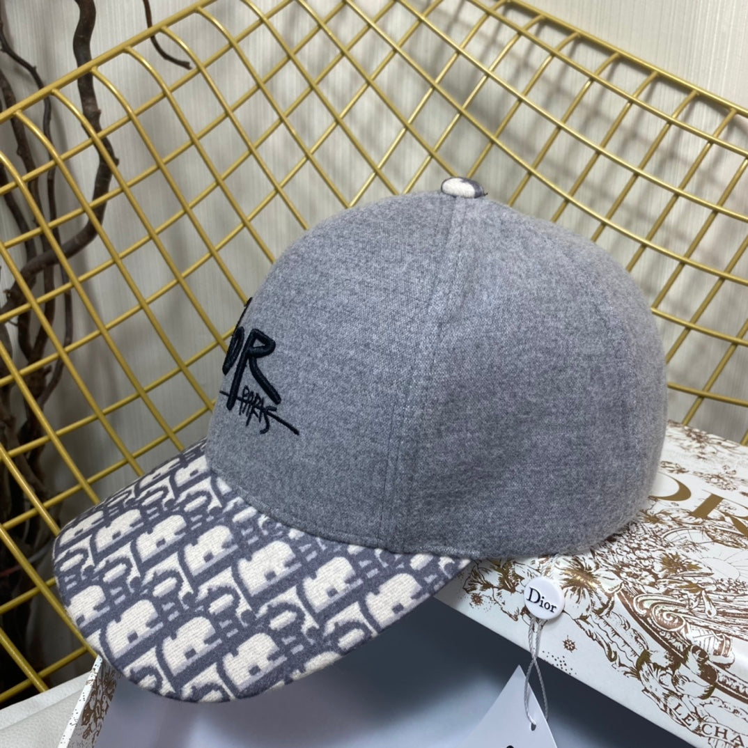 Vintage Oblique Wool Baseball Cap | Luxury Designer Hat