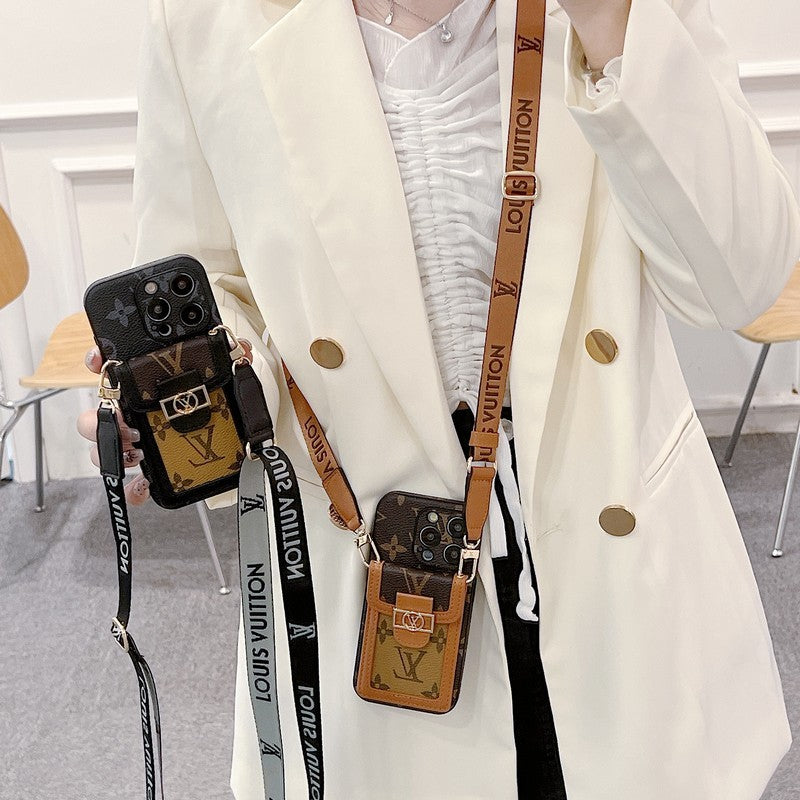 Luxury Card Holder Crossbody iPhone Case