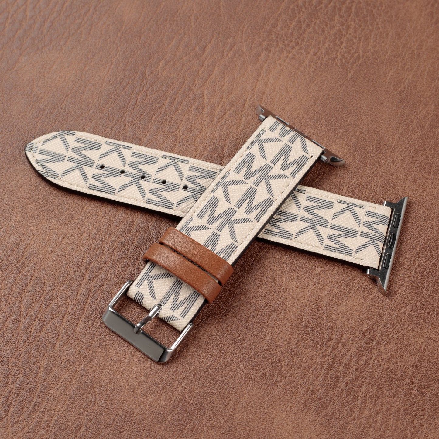 Læder Monogram Apple Watch Remme