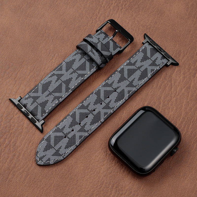 Læder Monogram Apple Watch Remme