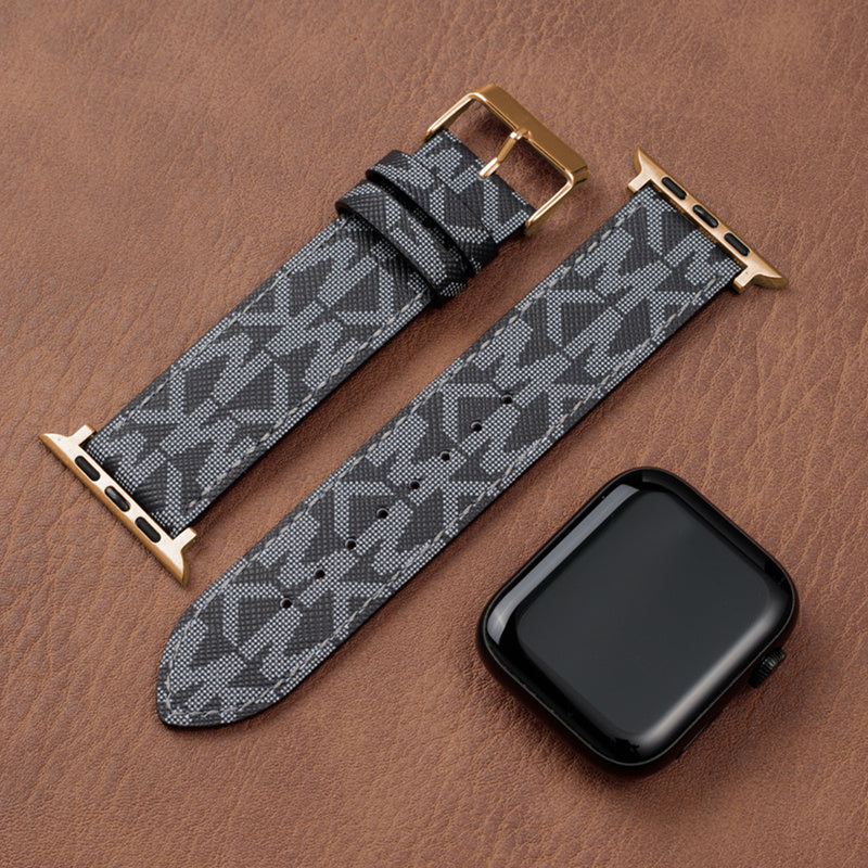 Læder Monogram Apple Watch Remme