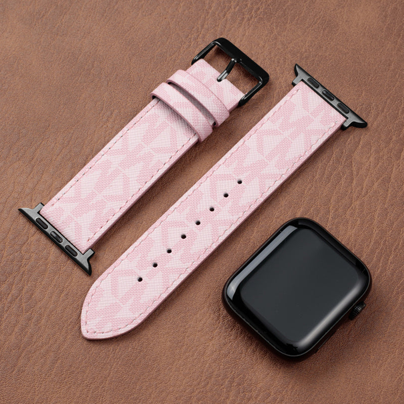 Læder Monogram Apple Watch Remme