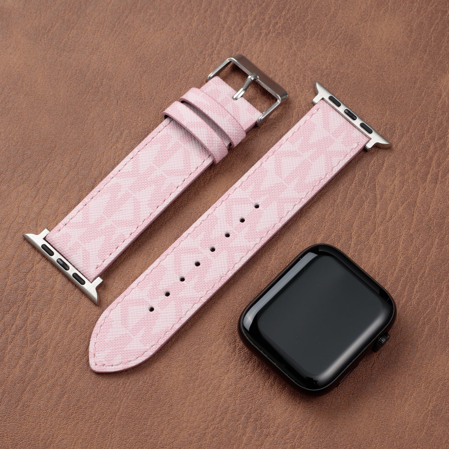Læder Monogram Apple Watch Remme