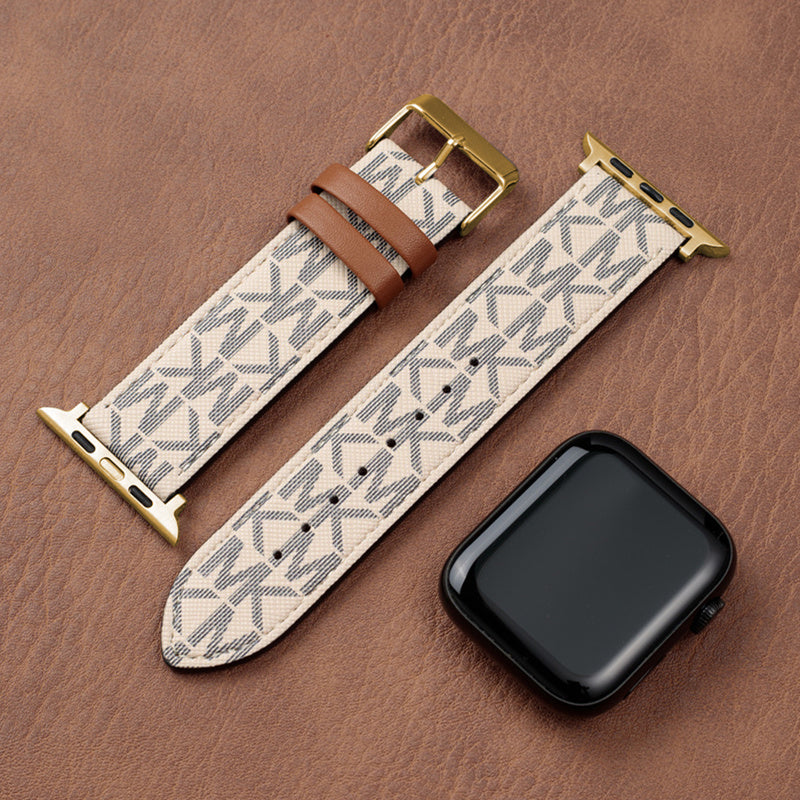 Læder Monogram Apple Watch Remme