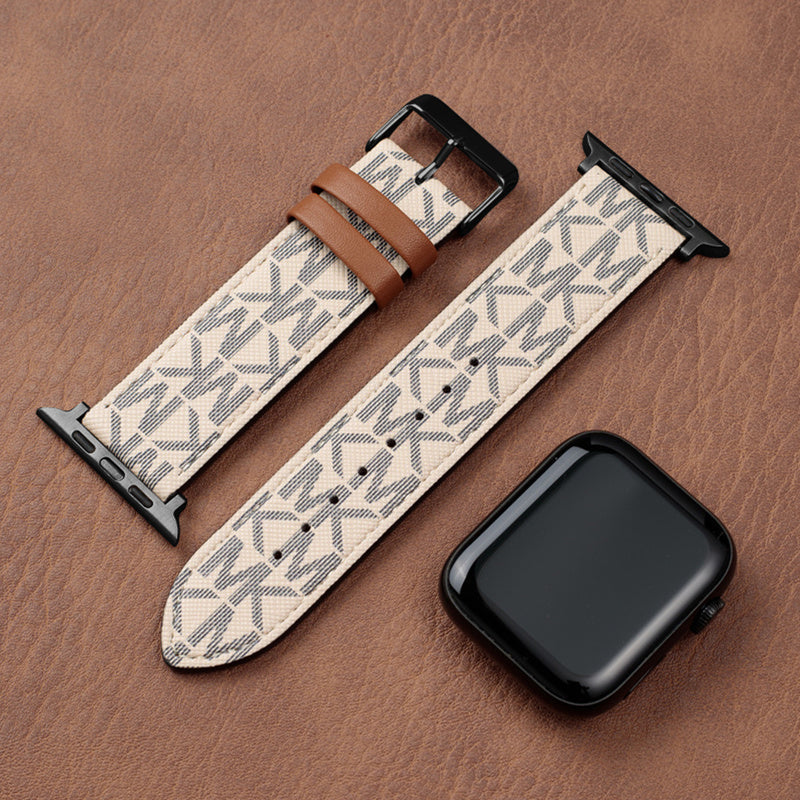 Læder Monogram Apple Watch Remme