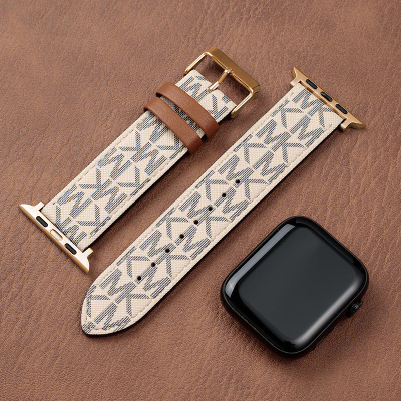 Læder Monogram Apple Watch Remme