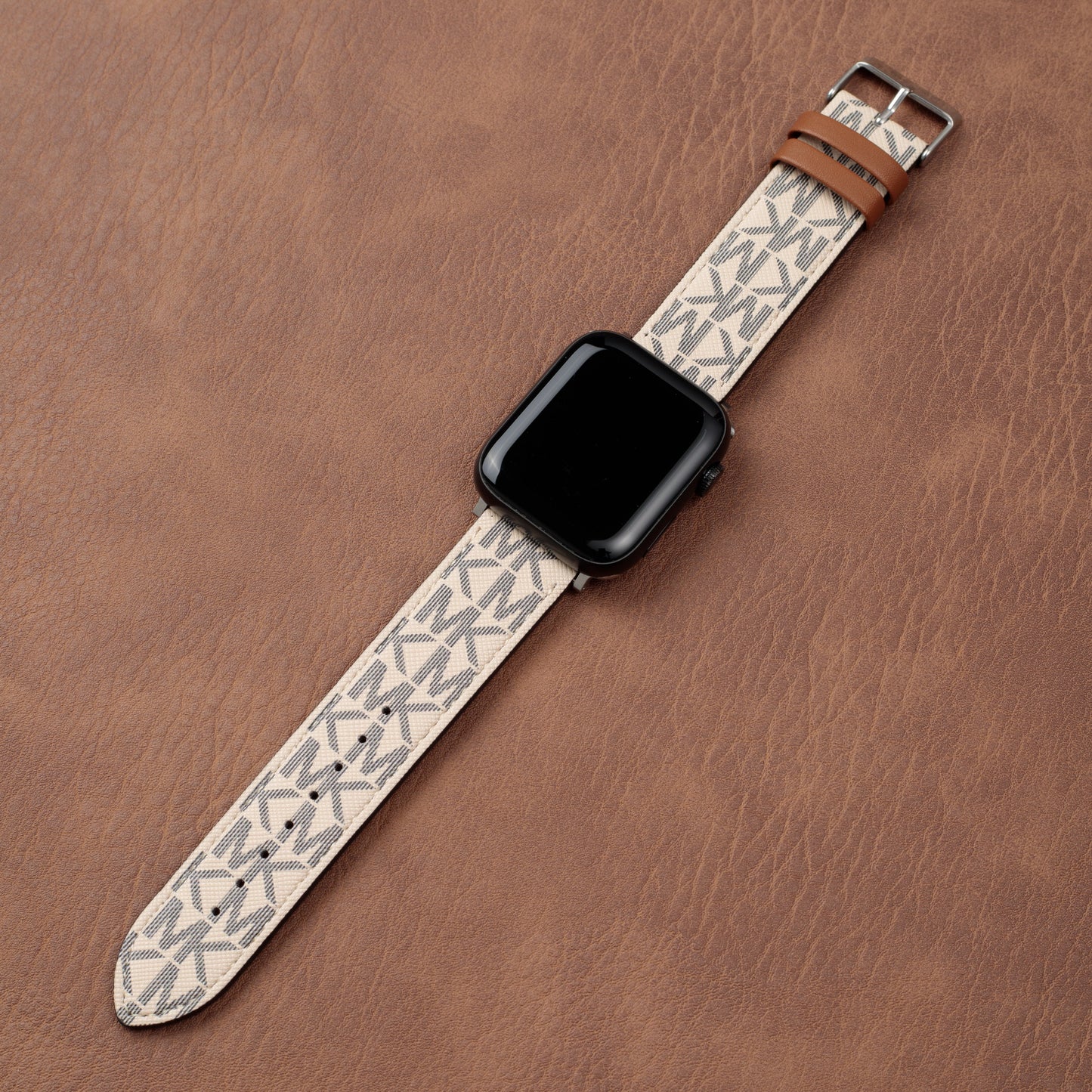 Læder Monogram Apple Watch Remme