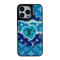 Luxury Blue Leather iPhone Case