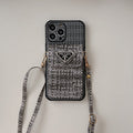 Luxury Weave Card Bag Crossbody iPhone Case