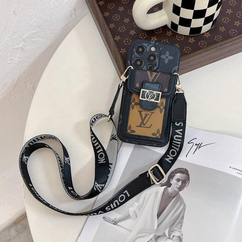Luxury Card Holder Crossbody iPhone Case