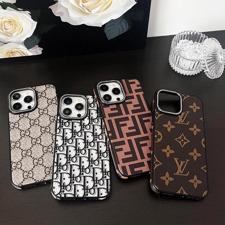 Luxe stoffen iPhone-hoesje met glitterrand