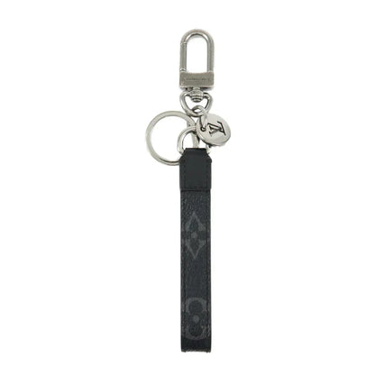 Luxury Leather Keychain – Classic Monogram Design