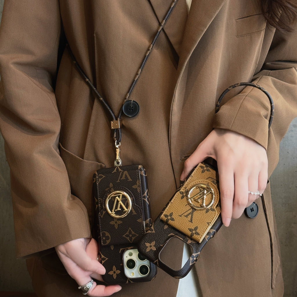 Luxury Card Holder Chain iPhone Case