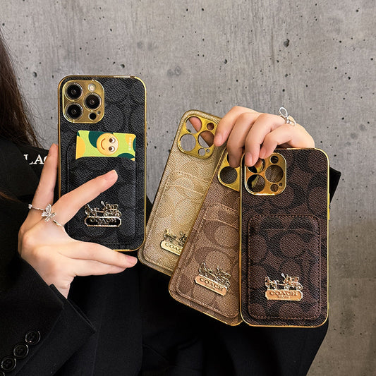Klassisk korttaske i læder til iPhone