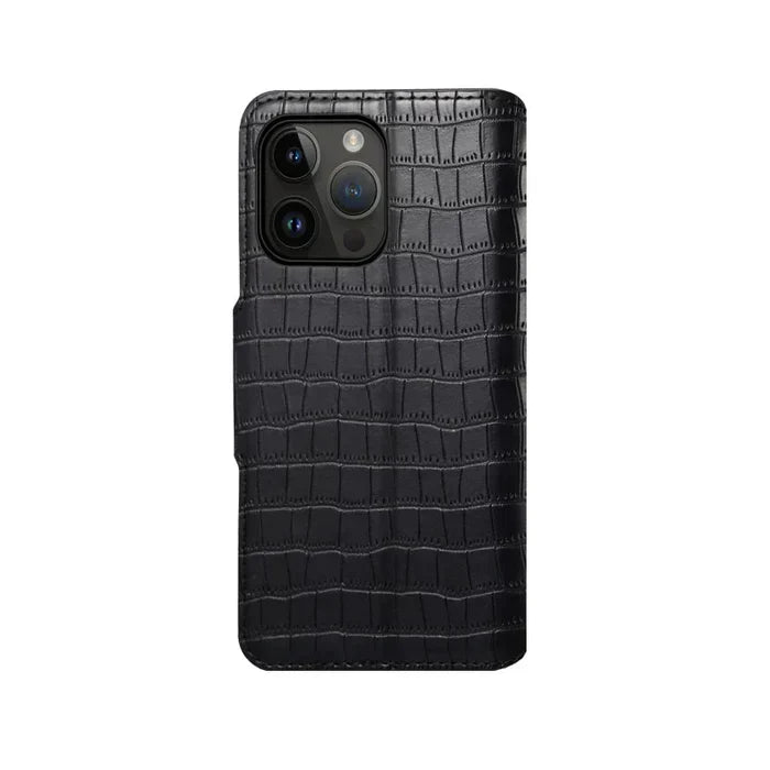 Alligator Print iPhone Case With Wallet And Strap
