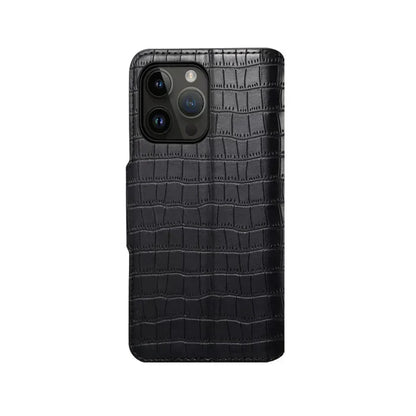 Alligator Print iPhone Case With Wallet And Strap