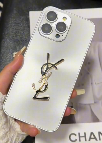 Elegant Letter Shine x Mono iPhone Case With Chain