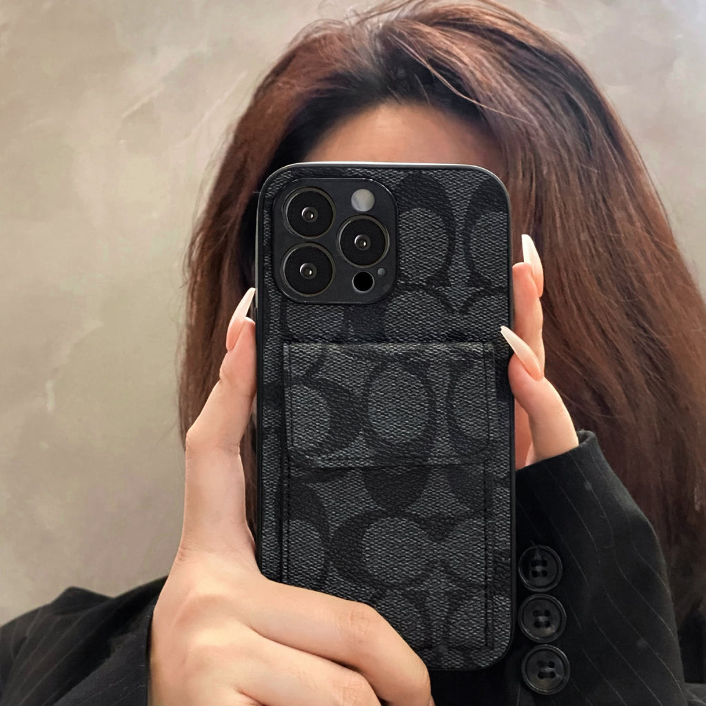 Classic iPhone Case With Wallet Black-HP240513