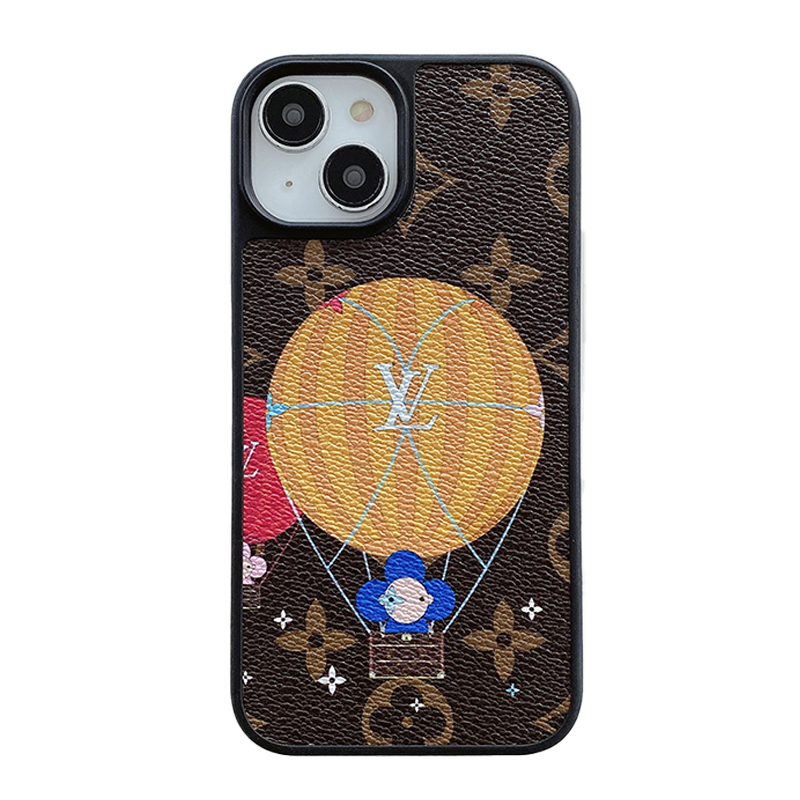 Luxury Balloon & Heart Leather iPhone Case