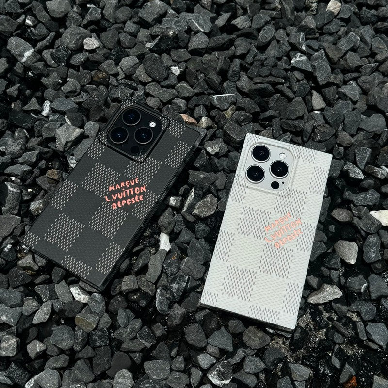 Luxury Black & White Sqaure iPhone Case