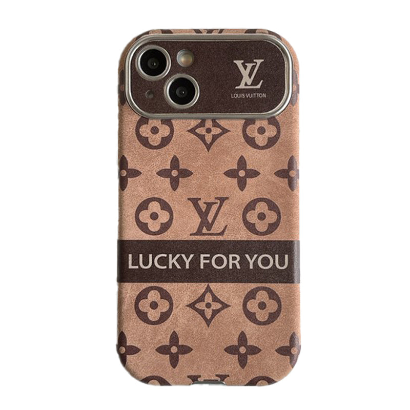 Luxury Brown & Black Classic Leather iPhone Case