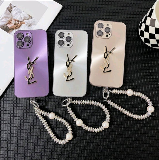Elegant Letter Shine x Mono iPhone-etui med kæde