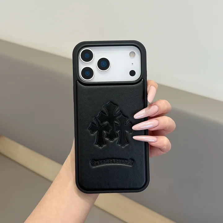 Premium cover til iPhone i imiteret læder